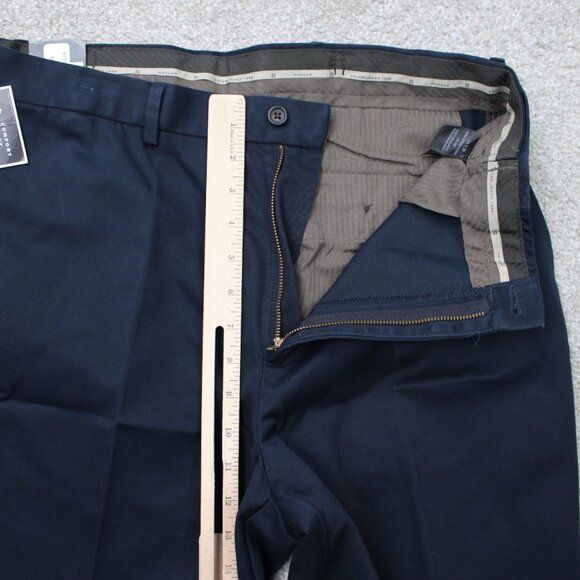 Haggar Chino Pants NWT Mens 34x29 Blue Work 2 Weekend Flat Front Comfort Waist - Picture 10 of 14